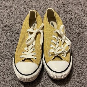 Sparkly gold converse